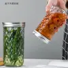 Frasco de Almacenamiento de Diamante en Forma de Diamante, Frasco Sellado, Botella para Bebidas de Caviar, Frasco de Vidrio para Alimentos Ligeros tipo Mason Jar, Botella de Miel con Tapa