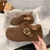 Popular Estilo Feminino Birkenstock com Aumento de Altura Escondido, Novidade Versátil Primavera e Outono 2026 Sapatos Femininos, Mocassins Casuais com Solado Macio