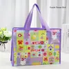 Atacado Spot Transfronteiriço Bolsa de Mão Impermeável Não Tecida com Zíper Tridimensional Portátil Sacola de Armazenamento para Compras Sacola de Presente