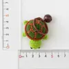 Bolsa Pingente Fofo Feito à Mão Linha Xuefei Crochê Tartaruga Pequena Chaveiro Tartaruga Colorida Tecida Decoração Finalizada