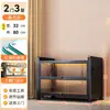 Estantería de Acero con Puertas de Cristal, Gabinete de Exhibición de Hierro a Prueba de Polvo de Pie, Gabinete de Almacenamiento, Gabinete Organizador