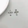 1 Nueva Serie de Cruces de Aleación de Plata Antigua Colgante de Cruz Corazón Simulado Accesorios para Joyería DIY