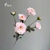 Flores Artificiales de Peonía de Terciopelo Multicabezal para Decoración del Hogar, Accesorios para Fotos, Ramilletes de Mesa para Bodas y Arreglo de Escenas