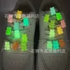 Flor de zapato de resina de oso luminoso Hebilla de zapato Accesorios para zapatos Clog DIY Hebilla decorativa desmontable de alta gama Venta al por mayor transfronteriza