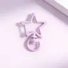 Llavero de Estrella de Cinco Puntas Pintada de Colores Accesorio DIY Llavero Color Caramelo Macarrón Decoración Hecha a Mano