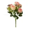 Nuevas Flores Artificiales para Ramos de Boda Festivos, Decoración del Hogar, Arreglos de Flores de Rosa para Mesas y Exhibiciones de Flores Artificiales