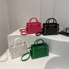 Bolso de mano de moda Lingge para mujer, nuevo de principios de otoño 2025, simple, casual, moderno, color liso, bordado, bandolera, bolso de hombro
