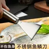 Herramienta Rascador de Escamas de Pescado de Acero Inoxidable Cocina Hogar Rascador de Escamas de Pescado Manual Cuchillo para Pescado de Cocina Gadget para Quitar Escamas de Pescado