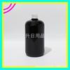 Botella Corta y Gorda de 500 ml con Tapa de Aluminio Negra Botella para Limpiador Facial Botella para Champú Botella para Lavavajillas Líquido Botella de 500 ml para Detergente para Lavandería