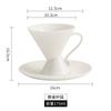 Taza de café y platillo, taza creativa de color blanco puro, taza de café con guirnalda, taza de cerámica, taza de agua para el hogar de alto aspecto