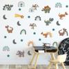 FX-E142 Dibujo Animado Dinosaurio Arcoíris Luna Habitación Infantil Jardín de Niños Dormitorio Baño Hogar Pegatinas Decorativas de Pared