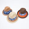 Sombrero de Paja Estilo Étnico de Primavera y Verano Sombrero de Copa de Tela Tie-Dye de Yunnan Sombrero de Sol para Vacaciones, Viajes, Playa para Mujer Sombrero de Moda