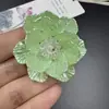Headdress Antigo de Flor de Peônia Estéreo Feito à Mão Camélia Pérola Artificial Resina Flor Trançada Duas Cores Acessórios de Joias DIY