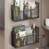 Estante de Almacenamiento Montado en la Pared para el Interior de las Puertas de Gabinetes de Cocina, Caja de Almacenamiento para Film Transparente, Cesta Colgante Detrás de la Puerta del Gabinete, Estante de Almacenamiento