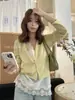 Liquidación, Sin Devoluciones ni Cambios: Elegante Cárdigan de Punto de Bambú y Lino con Cuello Redondo, Protector Solar para Mujer, Top Ligero y Suave Protector Solar