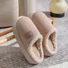 Pantuflas de Algodón Nuevas Transfronterizas Suela Gruesa Antideslizantes Otoño e Invierno Cálidas para el Hogar Calzado Cálido para Parejas Pantuflas de Invierno Forradas de Felpa