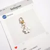 Novo Pingente Chaveiro de Metal Flor de Cerejeira Coração Delicado Flor Decoração de Celular Acessórios de Pingente para Bolsa