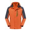 Forrado com lã à prova de vento, três em um, roupas de carga, logotipo personalizado impresso, inverno, roupas de trabalho espessas removíveis, jaqueta quente