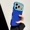 Ins azul laranja roxo rosa pink transparente adequado para Apple 17promax novo iPhone16 cor contrastante 18pro capa de telefone 15
