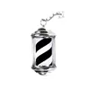 Mini Letrero de Salón de Belleza para Pared Interior Luz Giratoria Pequeña Elegante Carcasa Negra Luz Giratoria de Peluquería poste de barbero