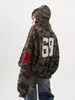 Sudadera Cardigan Camuflaje American High Street 2025 para Hombres y Mujeres en Otoño e Invierno Nueva Marca Retro Tendencia Chaqueta con Capucha Holgada Casual