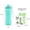 Em estoque Garrafa de Água Dobrável de Silicone Copo de Água Dobrável para Uso Externo Resistente a Altas Temperaturas Garrafa de Água Facilmente Dobrável Garrafa de Água Esportiva Portátil