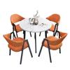 Mesa de comedor informal para oficina, apartamento pequeño, mesa de conversación superficial escandinava para el hogar, mesa y silla combinadas para pedir café, té con leche, mesa redonda para tienda