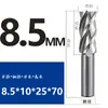 Fresa de Aço Branco Super-Duro 3Yv5 com 4 Cortes Hélice Reta Haste Cilíndrica Fresadora de Topo Fresadora Extra-Longo Aço Rápido Totalmente Afiada Fresagem de Furo Passante