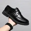 Zapatos Casuales de Cuero de Verano para Hombre, Calzado Formal de Negocios, Zapatos Negros de Boda para Novio, Zapatos de Cuero con Punta Estilo Británico para Joven