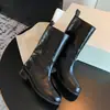 Botines Vaqueros de Caña Ancha con Tacón Grueso Chuyuji Vintage para Mujer, Botas Martin de Otoño e Invierno