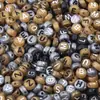 Cuentas acrílicas cuentas de letras para educación temprana infantil cuentas redondas creativas cuentas planas cuentas sueltas accesorios para joyería DIY al por mayor