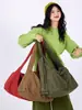 Bolso Grande de Mujer 2025 Otoño Estilo Perezoso Bolso de Hombro Cruzado Único Estilo Mori Bolso Tote para Viajes de Trabajo Deportivo