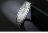 Anillo abierto para hombre chapado en oro de 24 quilates anillo de dragón para hombre joyería retro moda dominante anillo arenado ajustable