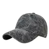 Gorra de Béisbol Estilo Retro Americano con Estampado de Mezclilla para Hombre, Lavada y Desgastada, Sombrero Unisex con Protección Solar, Personalizable