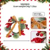 Nueva Decoración Navideña Corona Pequeña Ramas de Pino Simuladas Piñas Bayas Rojas Anillo para Velas Anillo Decorativo Portavelas Navideño Corona