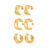 Europa e Estados Unidos cross-border hot-selling moda cross geometric personalidade titânio aço banhado a ouro brincos temperamento luxo leve brincos femininos estilo frio