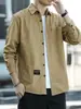 Camisa masculina de manga comprida roupa de trabalho camisa masculina estilo japonês casual solta top estilo primavera e outono jaqueta nova