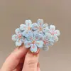 Presilha de Cabelo Bordada com Flores Estilo Retrô Menina Francesa, Presilha para Franja, Design de Nicho, Acessório de Cabelo Doce e Versátil