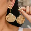 Brincos de Prata com Agulha Fina Estrela Plissada Estilo Metal Europeu e Americano Temperamento Simples Versátil Brincos de Orelha de Nicho de Alto Padrão