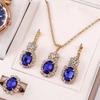 Europeu e americano ins gota de água strass colar brincos pulseira anel terno high-end jóias de noiva direto da fábrica atacado