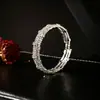 Pulseira Aberta Simples Transfronteiriça Europeia e Americana com Diamantes Três Fileiras de Fio de Aço Elástico Pulseira Popular Pulseira Atacado B333