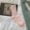 Calcetines para Mujer Primavera Verano Otoño Huecos Europeos Suaves y Cómodos Retorcidos Simples Color Tierra Estilo Coreano Calcetines de Caña Media Moda Colegial