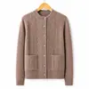 Cárdigan para mujeres de mediana edad y mayores, ropa de otoño para madre, chaqueta corta, suegra, abuela, primavera, otoño, invierno, top de punto