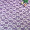 Tejido de Encaje de Malla Jacquard Hueco de Poliéster de Ancho Completo No Elástico para Ropa y Cortinas de Puerta