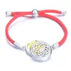 Cuerda Roja Moda Sencilla Difusor de Aceites Esenciales Aromaterapia Caja Pequeña Pulsera Redonda Accesorios de Joyería Caja de Fragancia Decoraciones