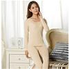 3 Segundos Extremadamente Caliente Otoño e Invierno Ropa Interior Térmica Fina Traje para Mujer Calentamiento Cuántico Ropa de Otoño Pantalones de Otoño Cuello Bajo Opcional Individual/traje