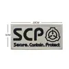 Patch Velcro SCP Patch de Moral Bordado Patch de Velcro Patch de Moral Tático Dupla Cor Preto e Branco Distintivo para Uso Externo
