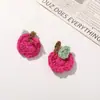 Estilo Xiaohongshu Parche de Manzana Bordado de Punto Accesorios para el Cabello DIY para Niños Pinzas para el Cabello Ropa Zapatos Calcetines Accesorios de Decoración