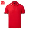 Conjunto de Camisa Polo Lapela Masculina e Feminina de Verão Novo Estampado Logo Algodão Manga Curta Roupa de Trabalho Camisa Publicitária Roupa de Trabalho