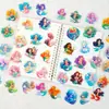 6 Folhas/Pacote Adesivos de Rosto que Mudam de Cor Sereia Princesa Sereia Desenho Animado Diário Interativo Pai-Filho Adesivos de Quebra-Cabeça DIY